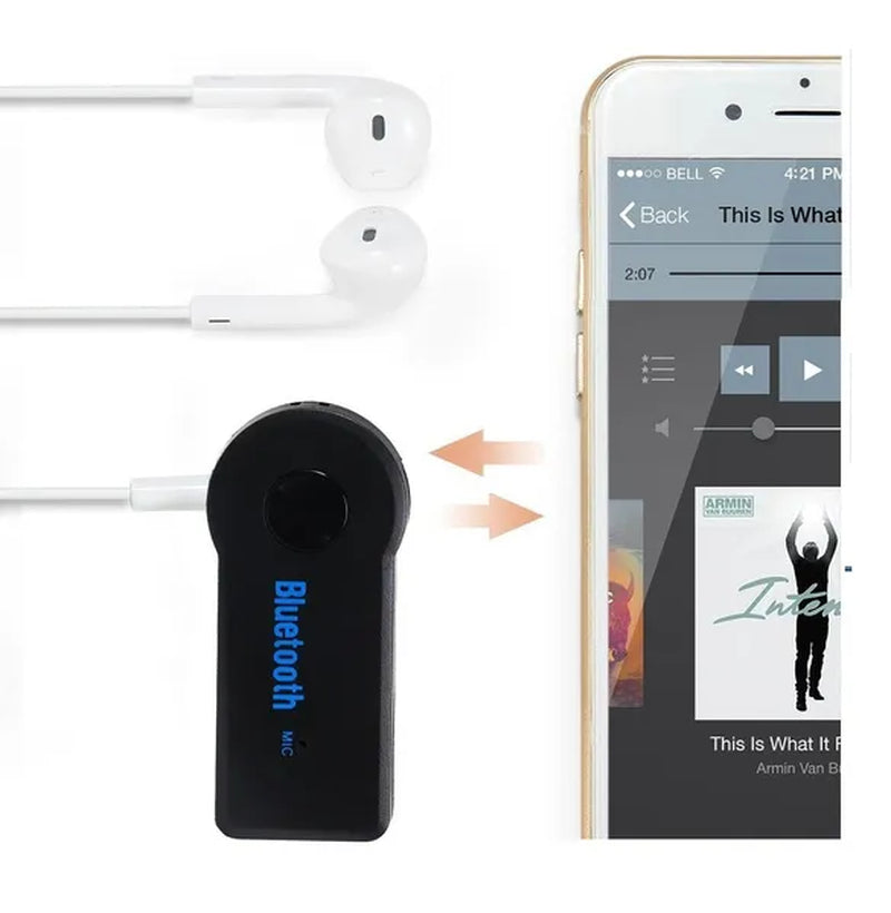 1 Pack Bluetooth Receiver/Bluetooth Car Kit, Portable Universal Aux Adapter 3.5Mm Auxiliary Stereo Output Music Streaming Sound System Hands-Free Audio Adapter & Wireless Car Kits for Home, Car, Wired Headset Earphones
