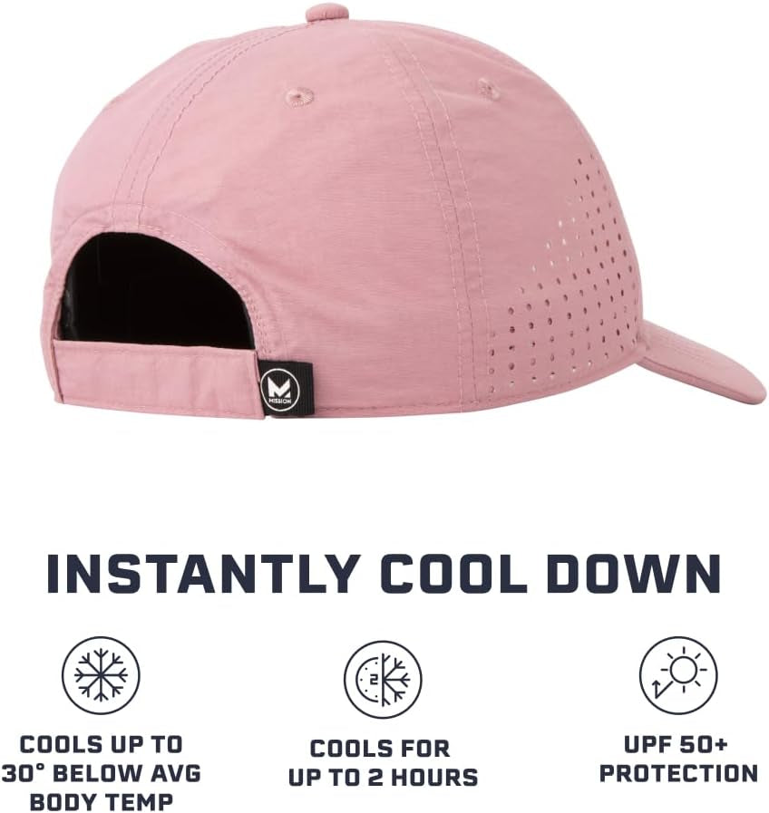 Cooling Vented Performance Hat Unisex One Size Cap for Workouts, Golf & Running, Sweat & Water Activated Technology