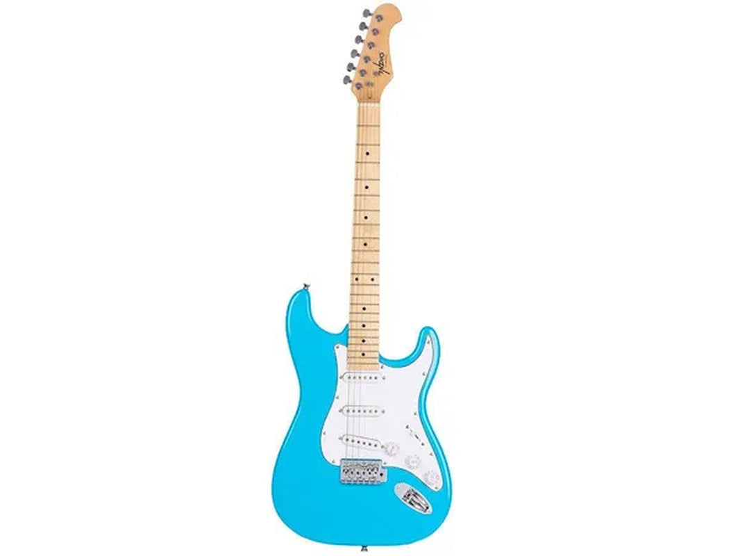 Monoprice Indio Cali Classic Electric Guitar - Blue, With Gig Bag