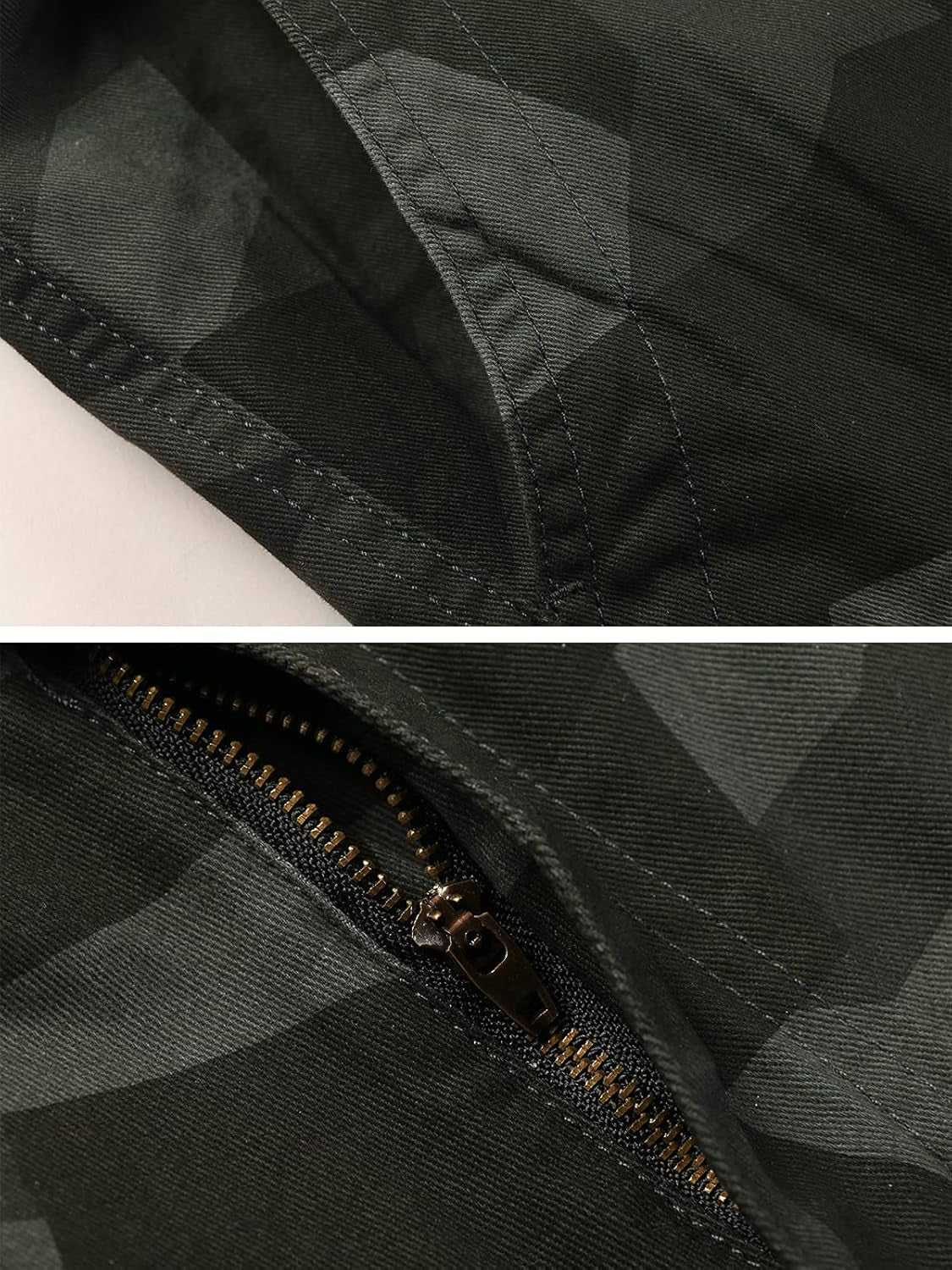 Men'S Cotton Casual Cargo Work Pants Baggy Camo Tactical Combat Trousers with 8 Pockets (No Belt)