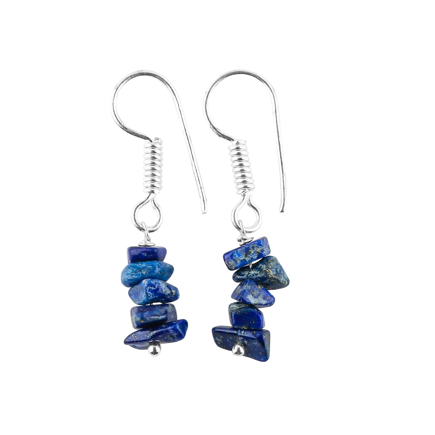 Natural Lapis Lazuli Chips Crystal Earring, Yoga Jewelry, Meditation Earring, Raw Gemstone, Birthday, Gift for Her, Gemstone Jewelry Mother'S Day Gifts (Lapis Lazuli)