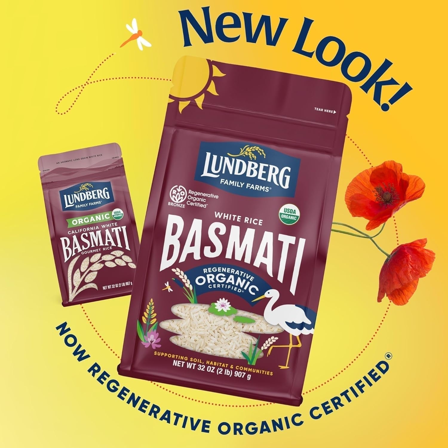 Regenerative Organic Certified (Roc) Long Grain White Basmati Rice – Non-Sticky, Fluffy Aromatic Organic Rice Grown in California, 32 Oz