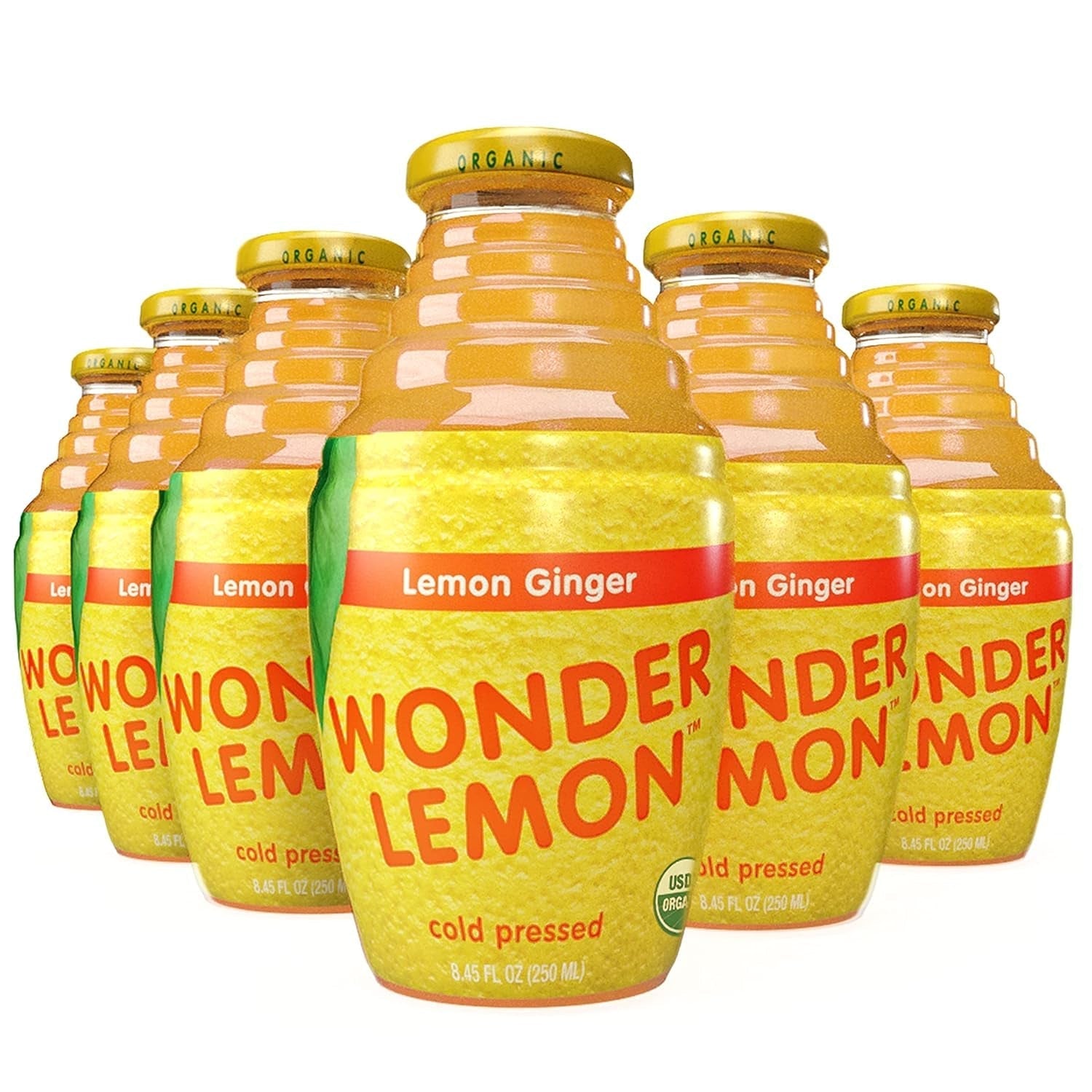Organic Lemon Ginger Cold Pressed Juice, 8.45Oz (6 Pack)