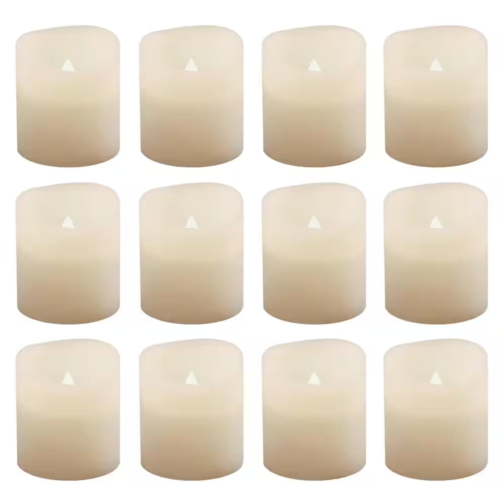 1.5 In. Warm White Votive LED Candle (Set of 12)