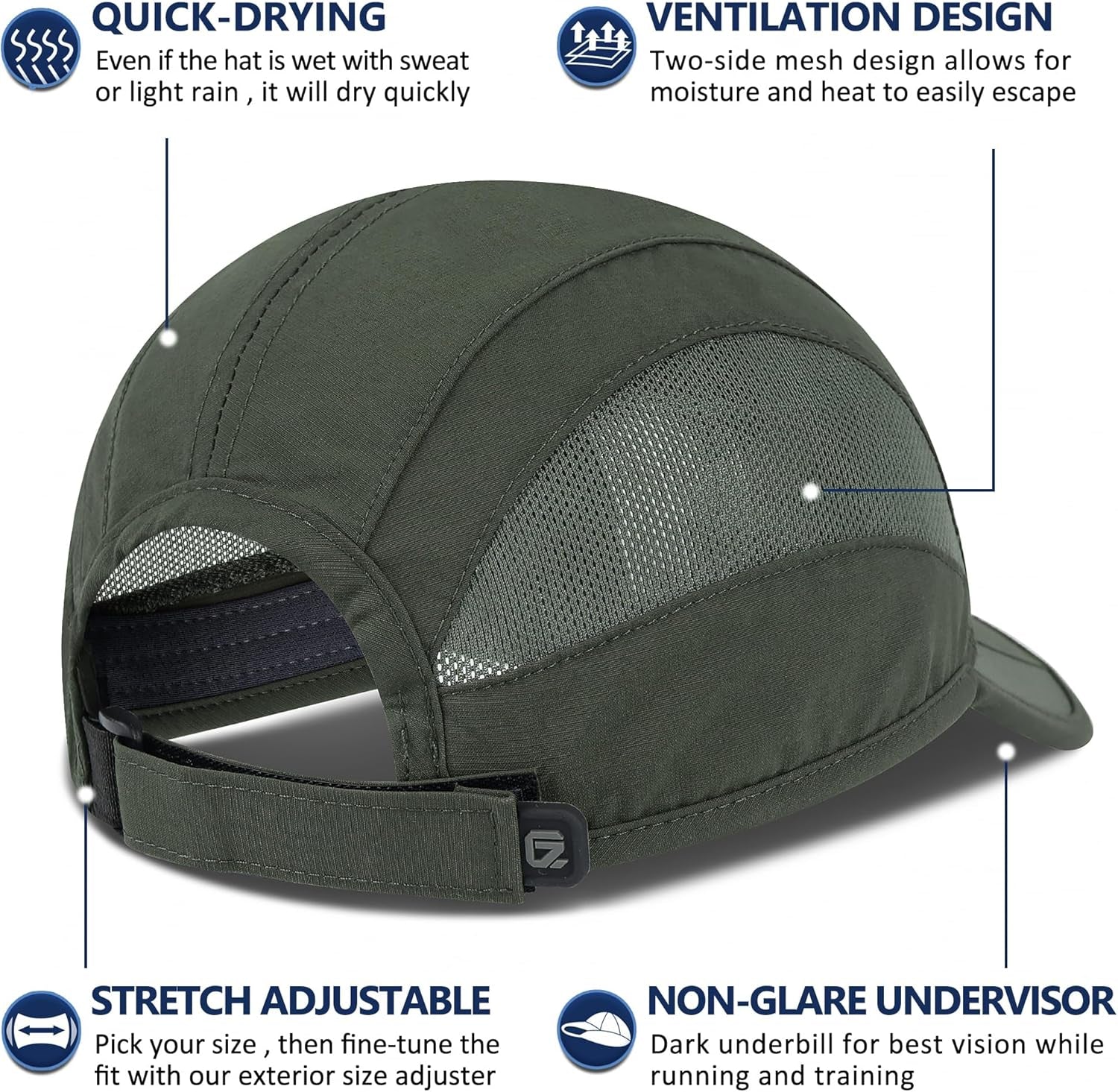 Quick Dry Run Hat Cooling Breathable Mesh