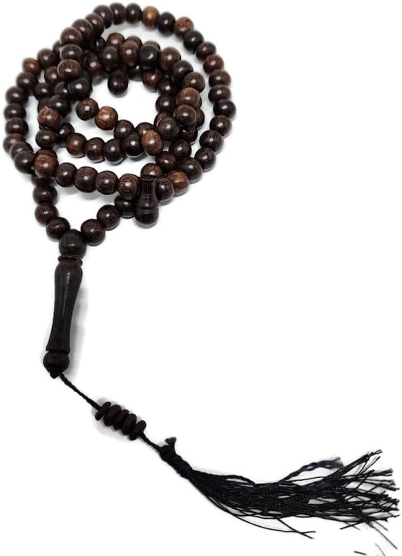 Muslim Rosary Prayer Beads Tamarind Wood AMN-367 Islam Tasbeeh Tasbih 99 (8 Mm.) Misbaha Eid Ramadan Gift