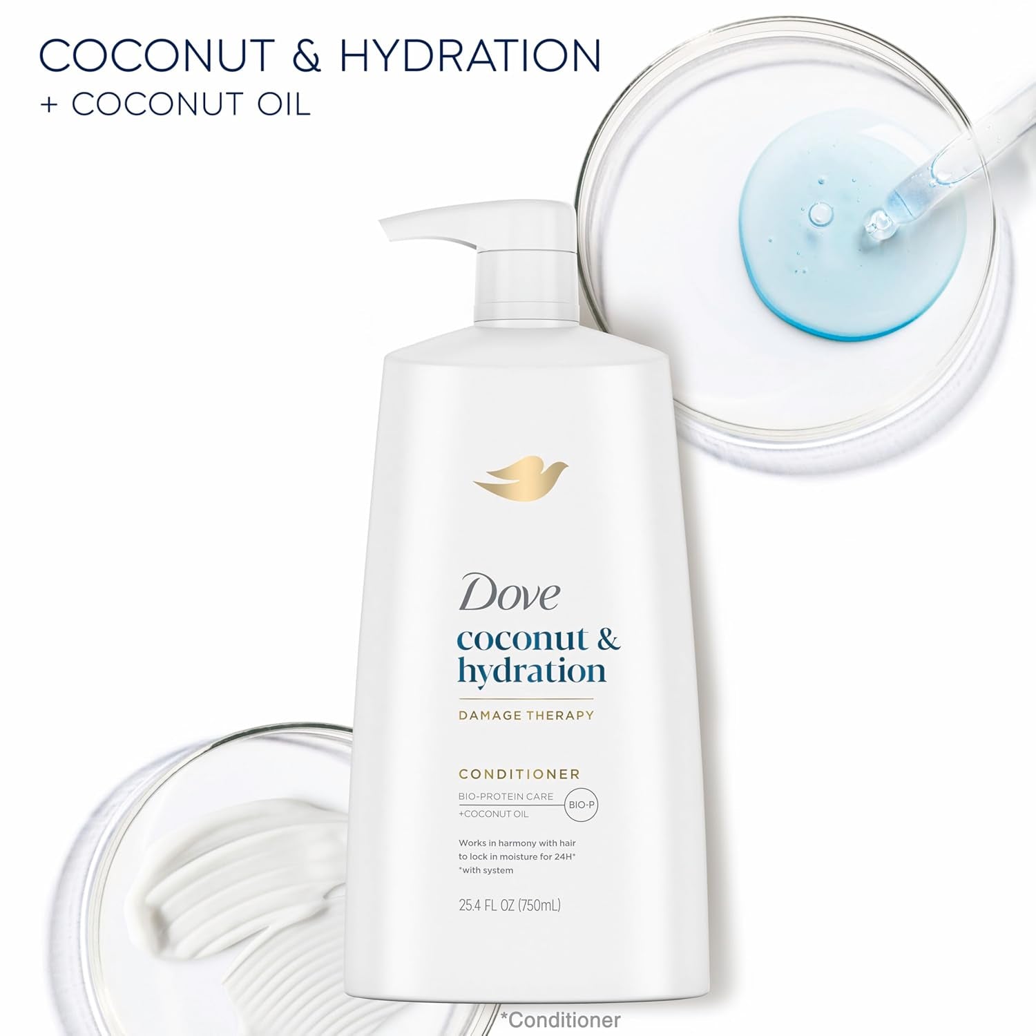 Ultra Care Coconut & Hydration Conditioner for Dry Hair with Jojoba and Sweet Almond Oils, 25.4 Oz