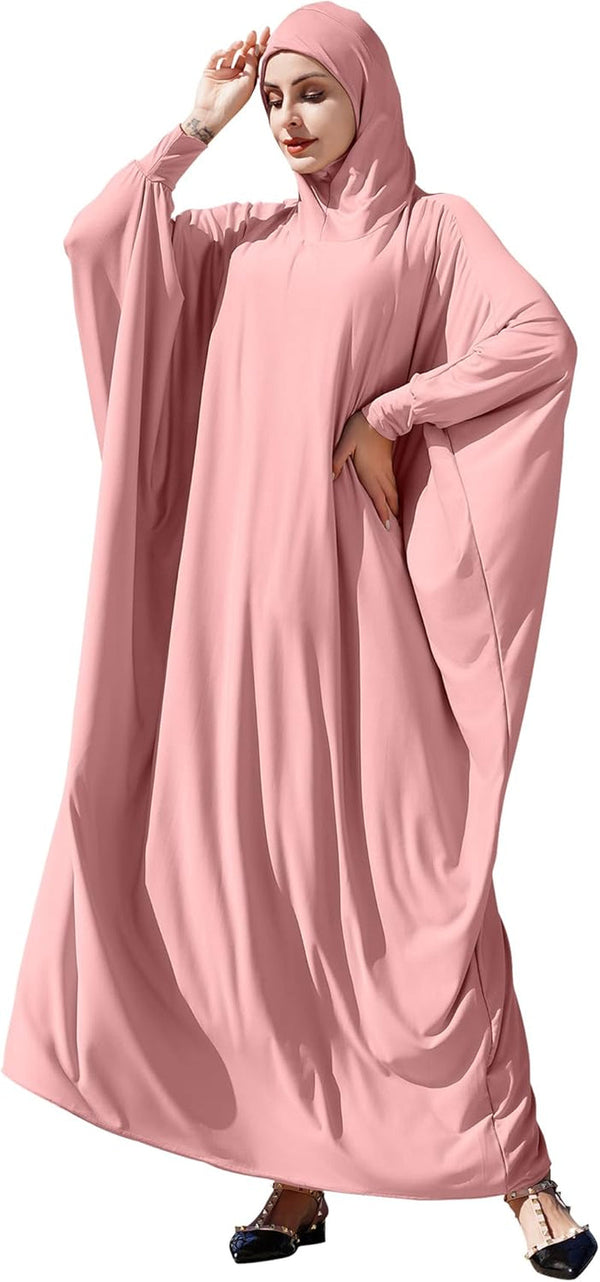 Women Abaya Dubai Prayer Full Cover Hijab Dress Dolman Sleeve Muslim One Piece Robe Clothes