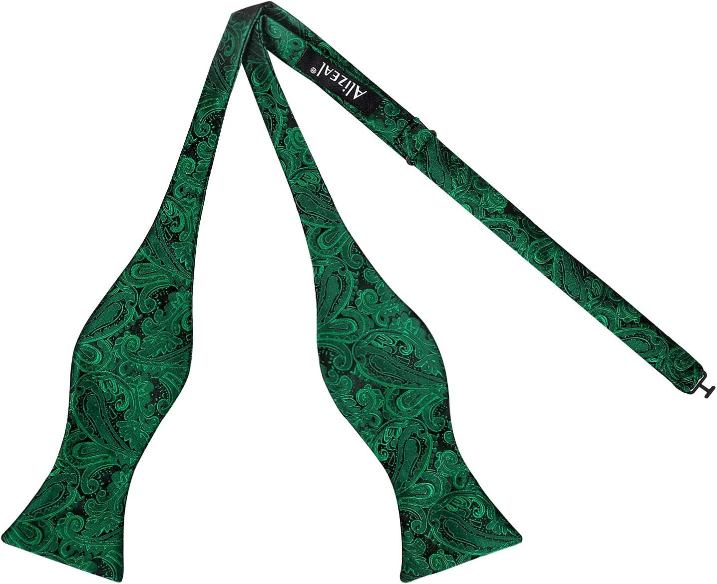 Mens Paisley Jacquard Self-Tie Bow Tie Pocket Square Set