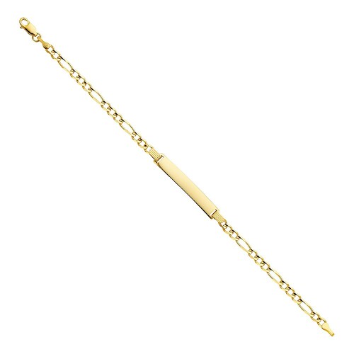 14k Yellow Gold ID Link Bracelet