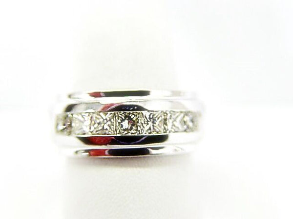DIAMOND 7 STONE PRINCESS SHAPE CHANNEL SET DIAMOND MEN DIAMOND