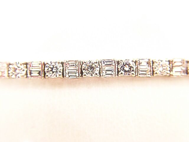 8.75 CT 22 ROUND BRILLIANT CUT DIAMONDS 44 BAGUETTE CUT DIAMOND TENNIS BRACELET