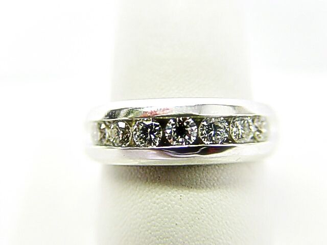 DIAMOND 7 ROUND BRILLIANT SHAPE MENS CHANNEL SET DIAMOND BAND DIAMOND RING SET