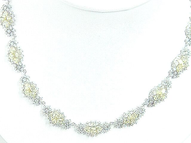 FANCY COLOR DIAMOND ROUND FANCY YELLOW DIAMOND MULTI SHAPE DIAMOND NECKLACE