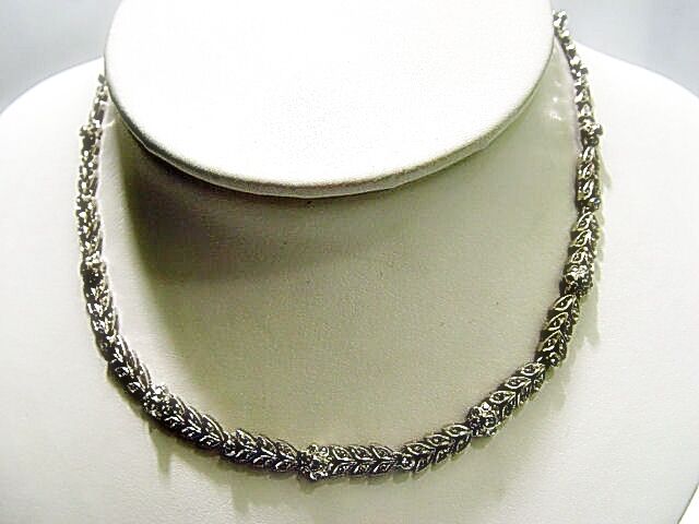 4.59 CT ROUND BRILLIANT SHAPE DIAMOND NECKLACE DIAMOND WEAVE 18 K WHITE GOLD