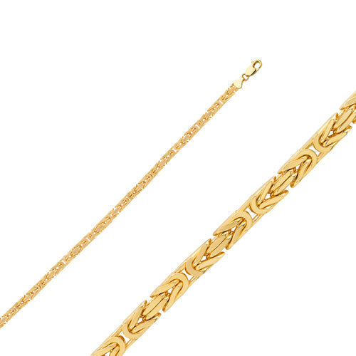 14k Yellow Gold Byzantine Chains