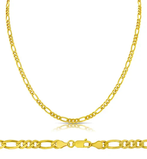 14k Yellow Gold Figaro Bracelets