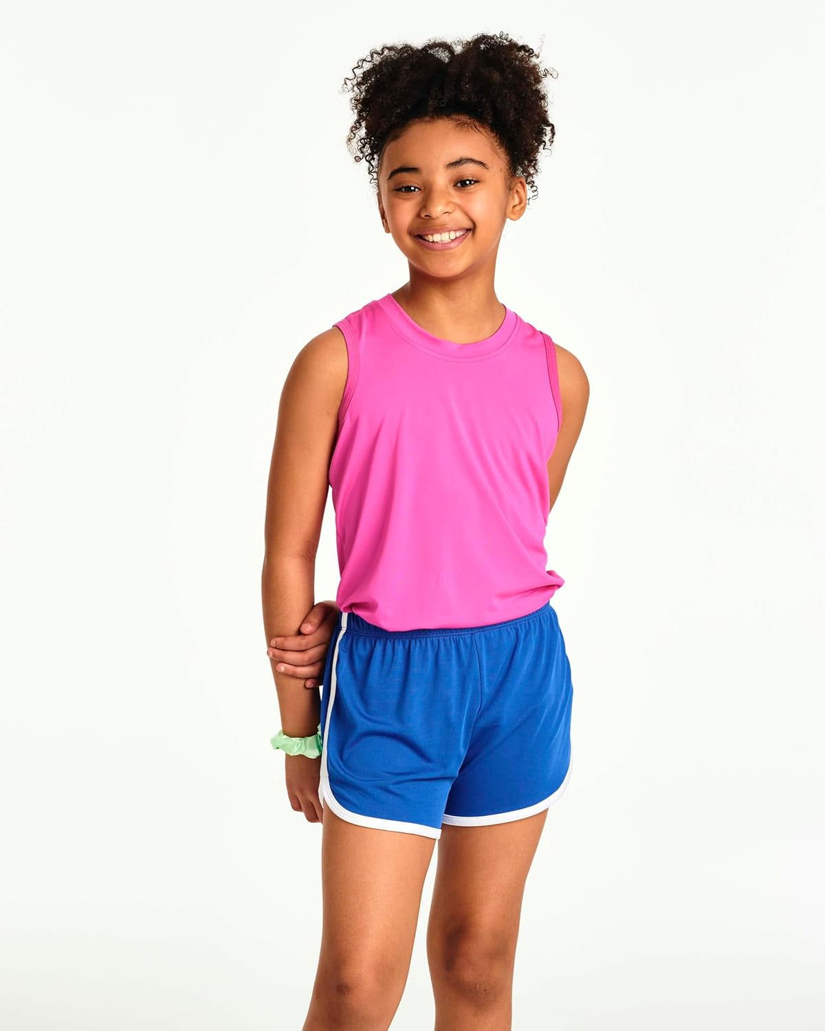 5 Pack: Girls' Dry-Fit Active Athletic Dolphin Shorts (Ages 4-16)