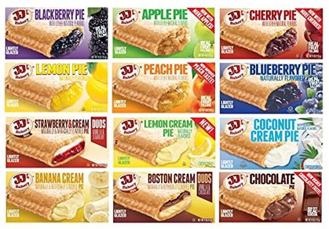 Ultimate Variety Pie Snack Pies, Individual Dessert, Fresh-Baked, Perfect for Snacks, Nut-Free, Kosher Parve, 4 Oz Each (Pack of 12)