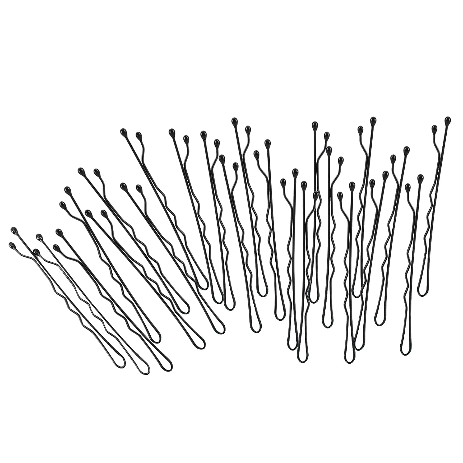 Bobby Pins, 200Count Black Hair Pins Hairpins with Box for Women Lady Girls Kids Hair Pin Invisible Wave Hairgrip Barrette Hairclip Bulk Hair Accessories (Black,2.2 Inch)