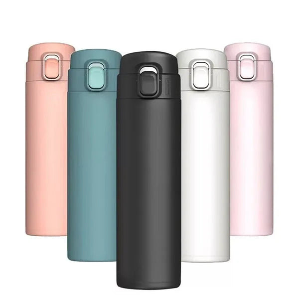 Portable Vacuum Flask Insulated Water Bottle Leak-Proof Double-Walled Coated Flask Travel Coffee Mug car thermo mug