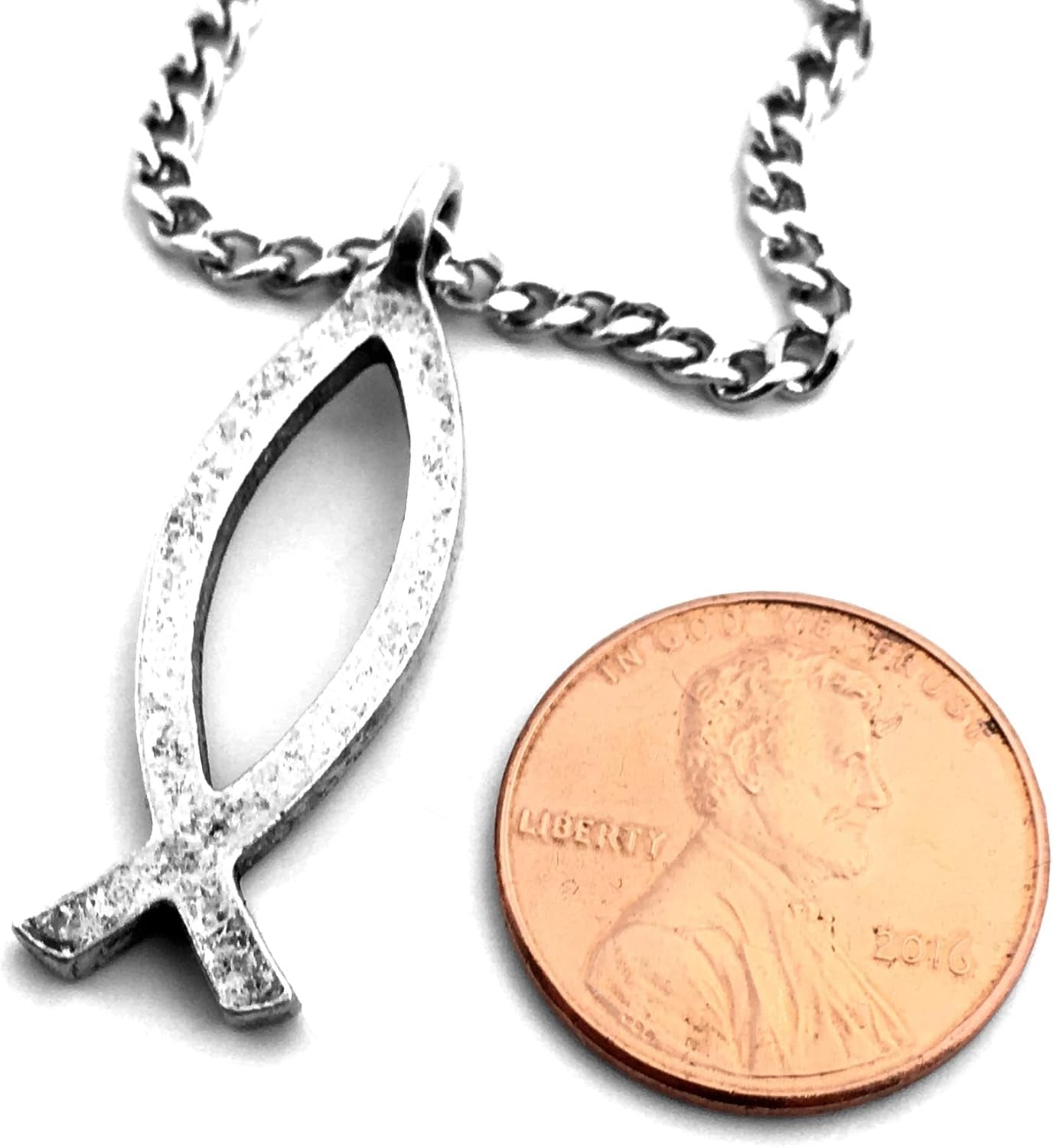 Jesus Fish Large Ichthus Chain Necklace