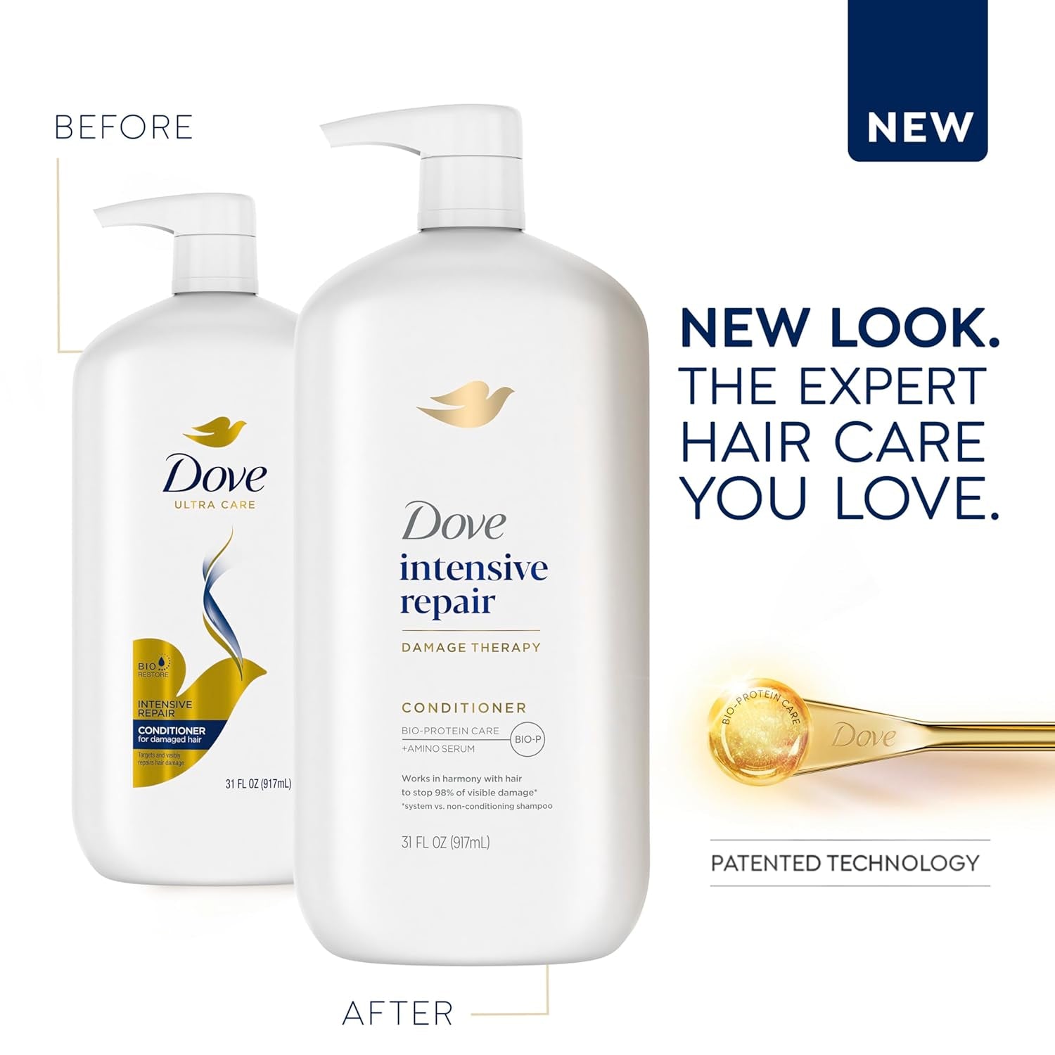 Conditioner Intensive Repair Pack of 4 for Damaged Hair Conditioner with Bio-Restore Complex 31 Oz