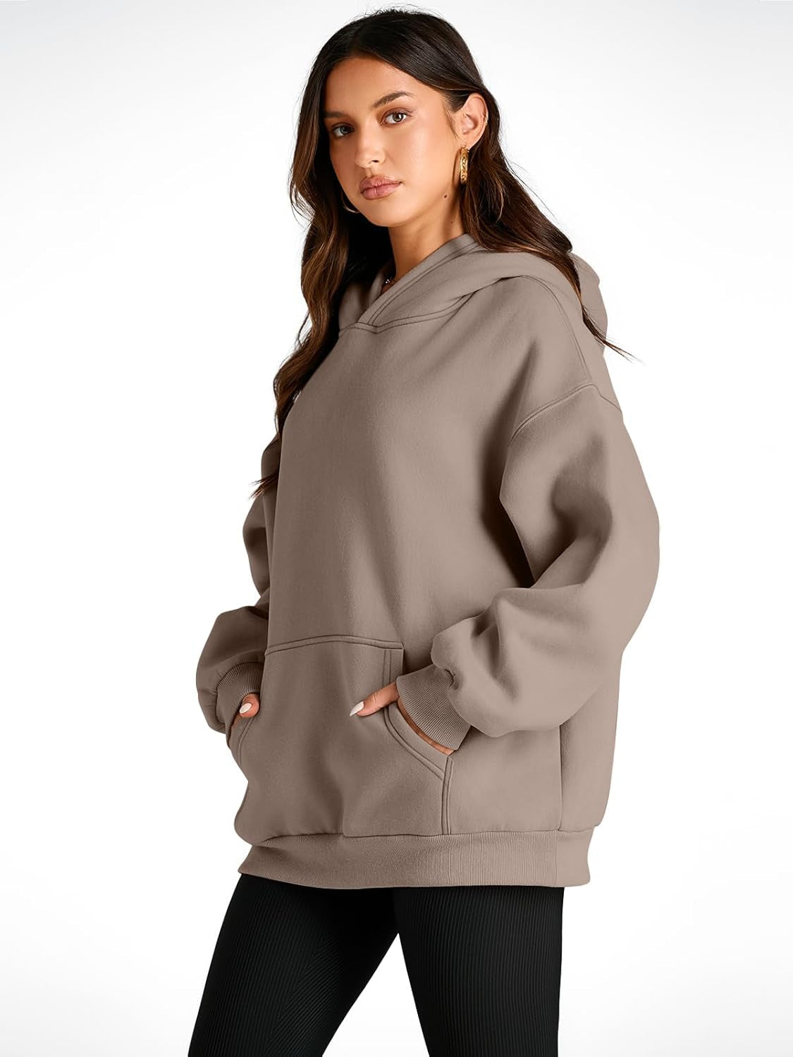Womens Oversized Hoodies Fleece Sweatshirts Sweaters Spring Outfits 2025 Pullover Fall Winter Clothes