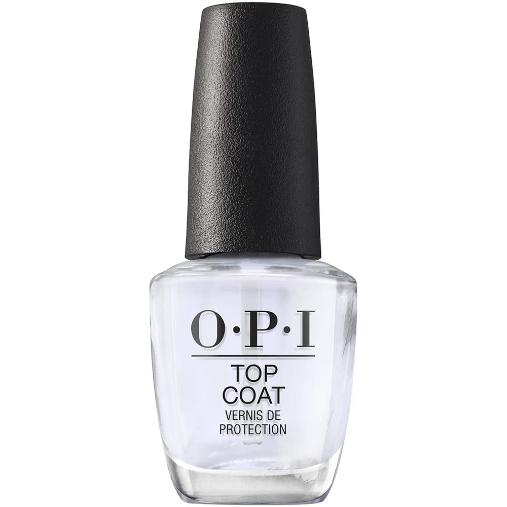 OPI Nail Polish Top and Base Coat, Protective High-Gloss Shine, 0.5 Fl Oz, Natural
