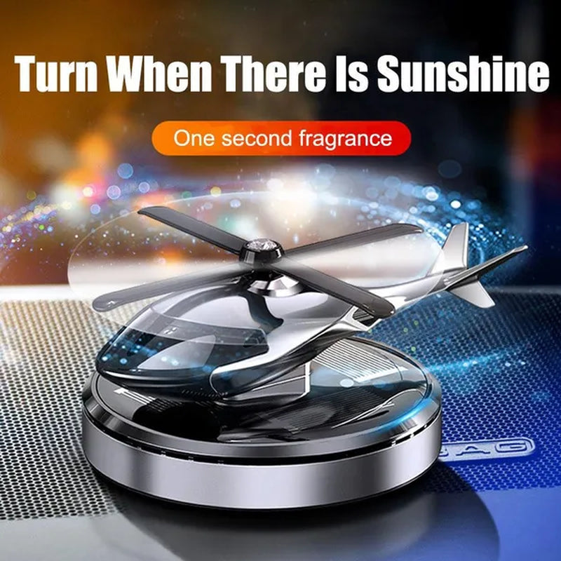 Car Air Freshener Solar Helicopter Auto Flavoring Car Perfume Interior Accessories Propeller Rotating Fragrance Diffuse Supplies