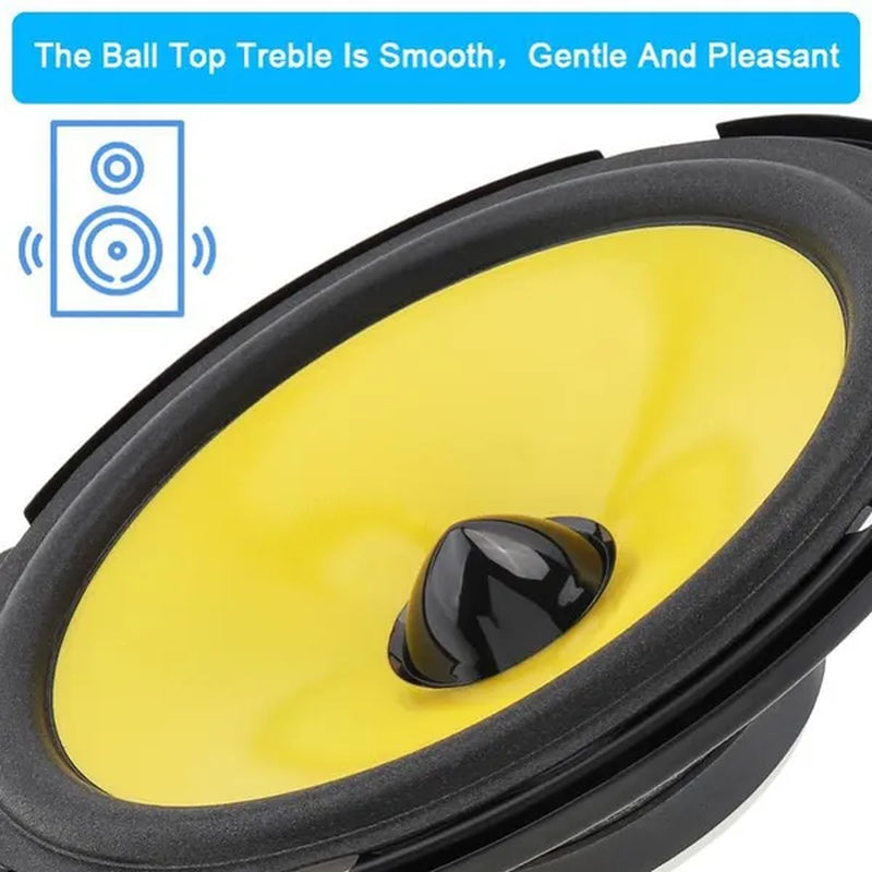 2Pcs 6 Inch 600W Full Range Frequency Car Audio Speaker Modified Heavy Mid-Bass Ultra-Thin Speaker Non-Destructive Installation