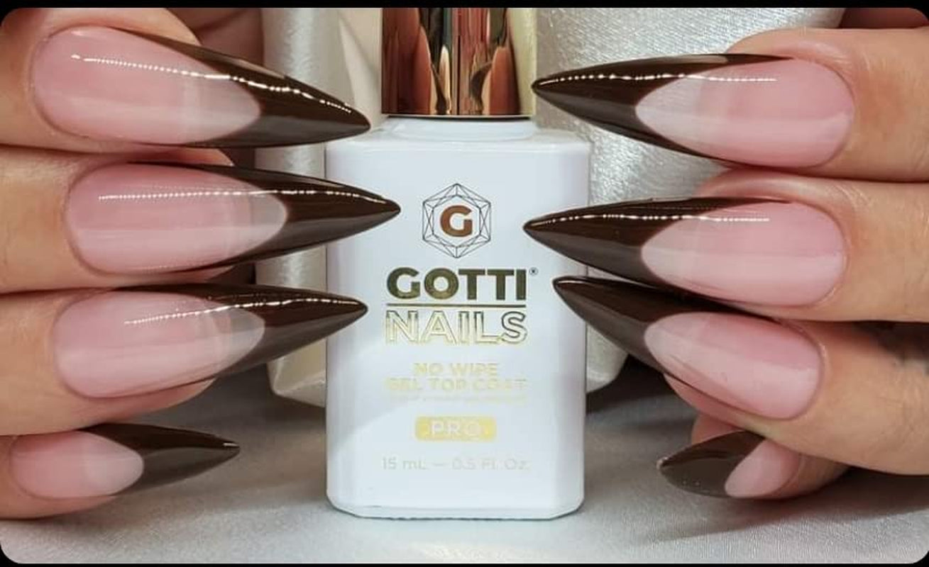 BEST No Wipe Gel Top Coat .5oz 15ml. Super Shiny High Gloss Polish LED UV Soak Off