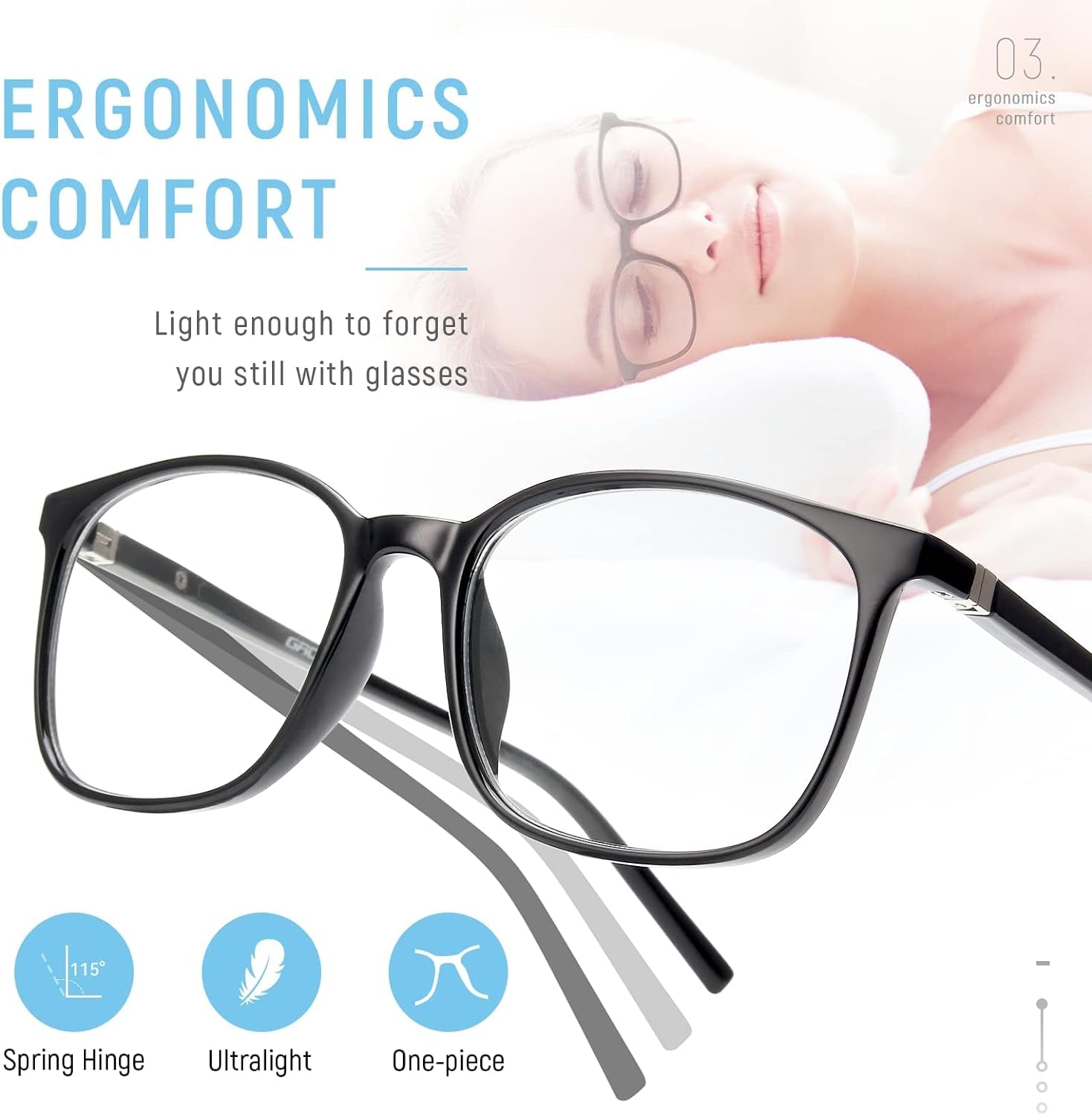 2 Pack Blue Light Blocking Glasses Women/Men, Computer Gaming Fake Eyeglasses Anti UV Ray-Spring Hinge