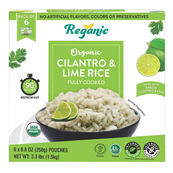 Cilantro & Lime Organic Heat & Eat Microwaveable Rice, 8.8 Ounce (Pack of 6) Heat and Eat | Flavor Rice | USDA Certified Organic, Gmo-Free | Fresh Ingrediants | Side Dish