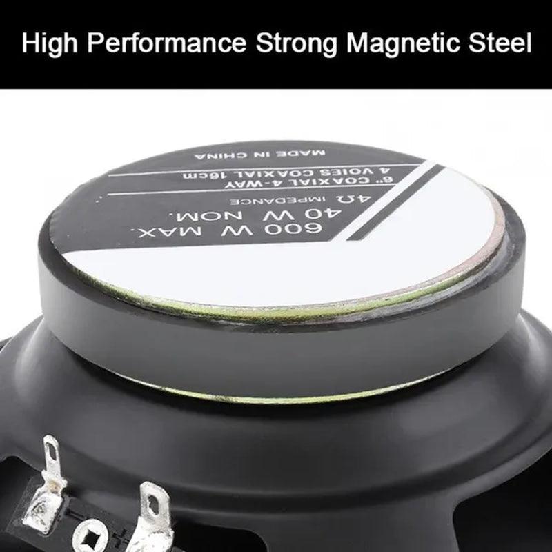 2Pcs 6 Inch 600W 4 Way Car Coaxial Speakers Music Stereo Full Range Frequency Hifi Speakers Non Destructive Installation