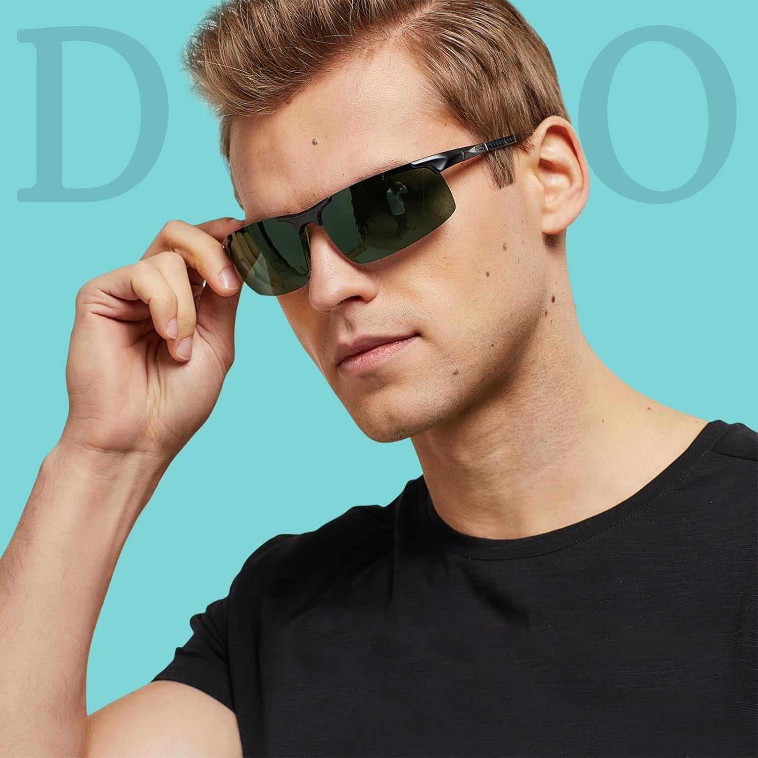 Men'S Sports Polarized Driving Carbon Fiber Sunglasses for Men UV400 Protection DC8277