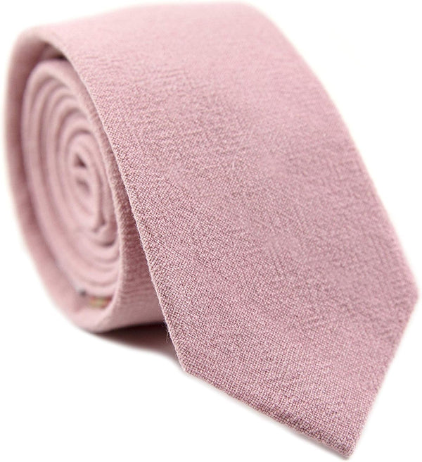 Men'S Skinny Tie, Cotton Wool Linen Necktie, Great for Weddings, Groom, Groomsmen, Missions, Dances, Gifts.