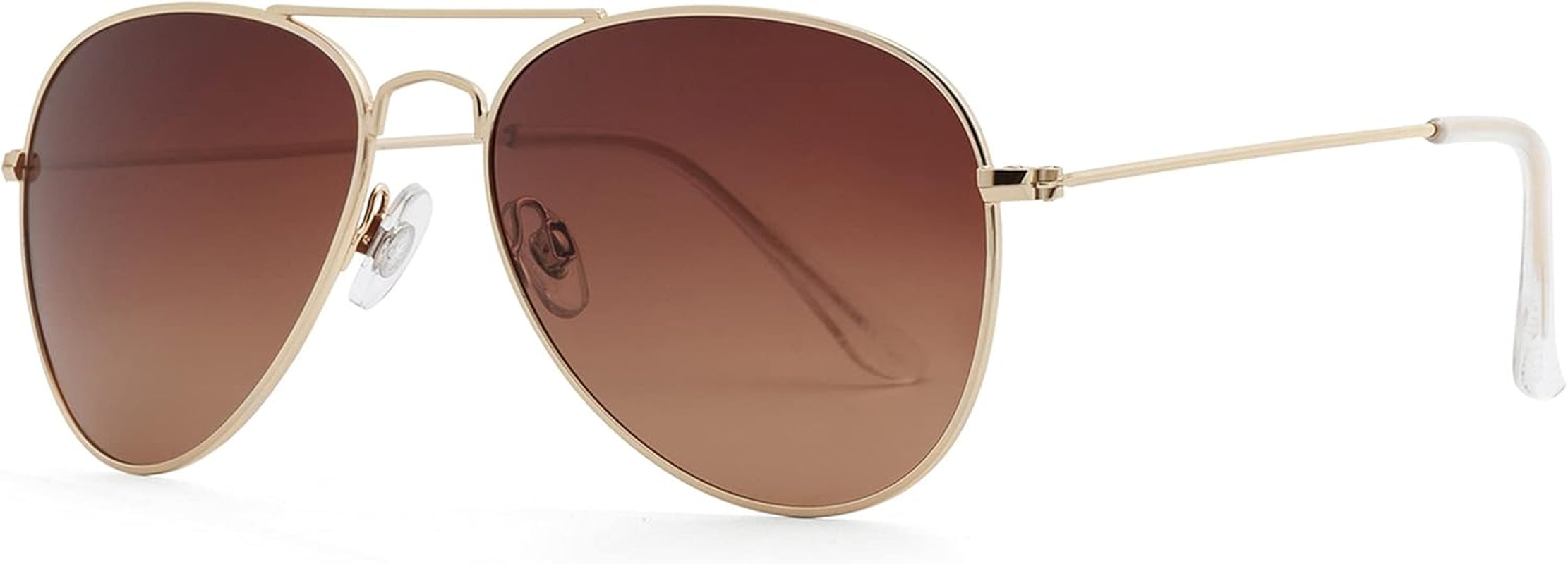 Polarized Aviator Sunglasses for Women Men, UV400 Protection Lens and Lightweight Metal Pilot Frame