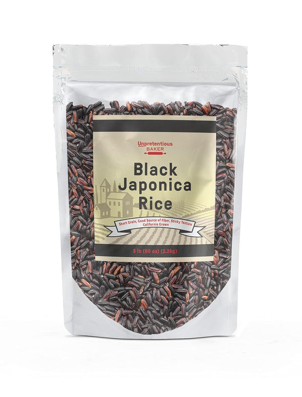 Black Japonica Rice, (5 Lb), Good Source of Dietary Fiber, Nutty Flavor