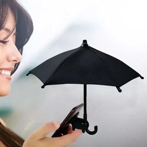 Phone Umbrella Suction Rainproof sunshade Mini umbrella mobile phone stand