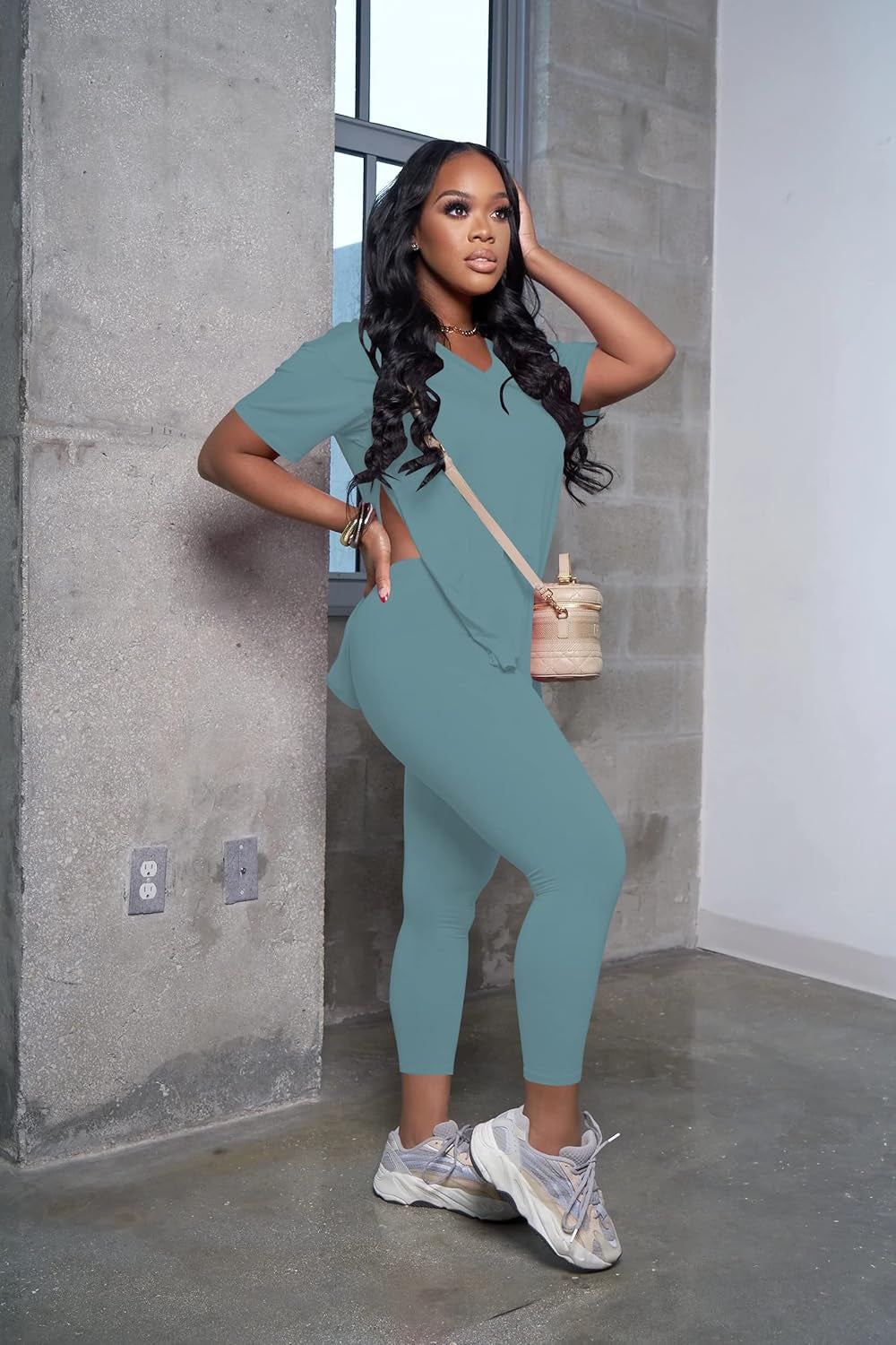 Lounge Sets for Women Two Piece Outfits Pullover Tops and Long Pants Tracksuit Sweatsuits