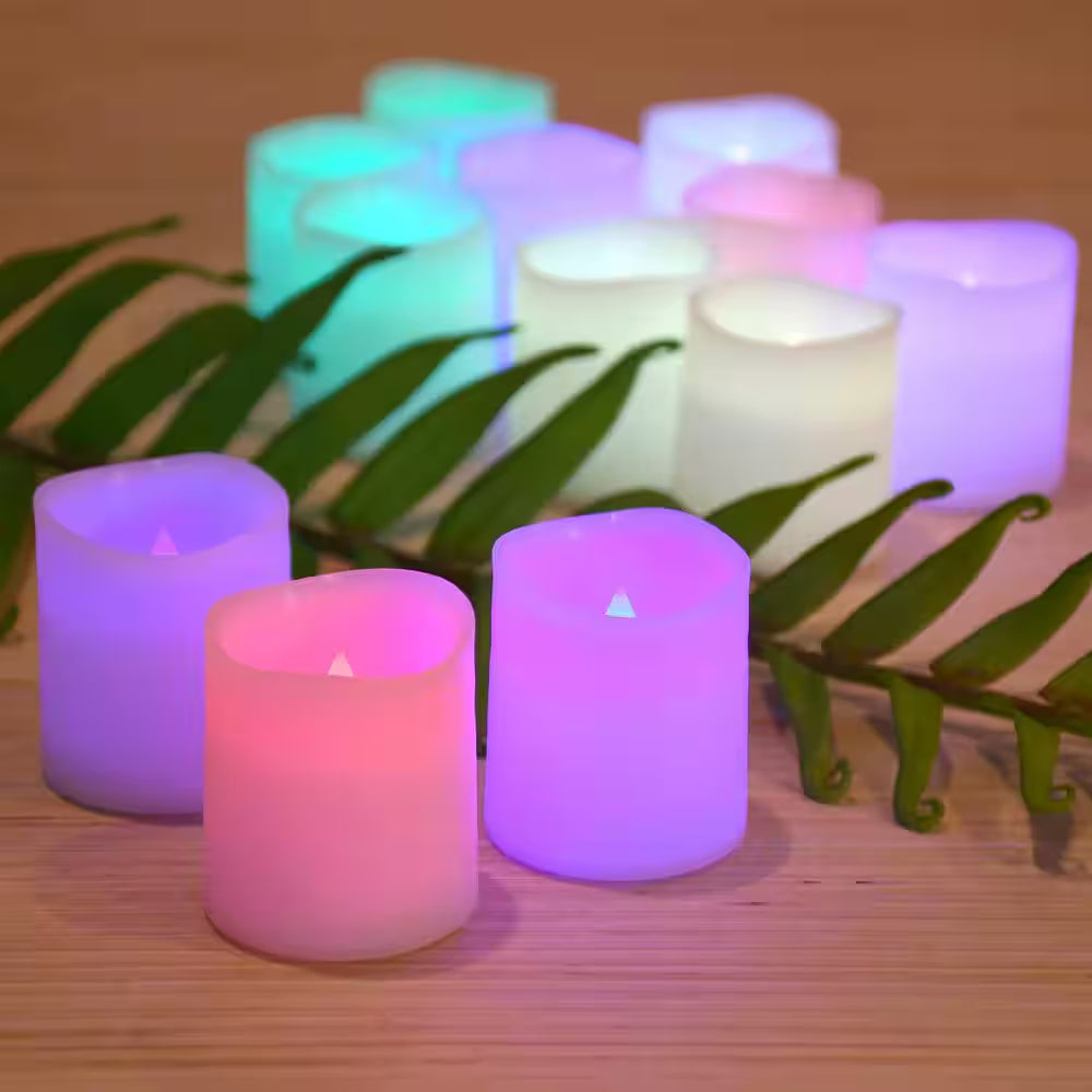 1.5 In. H Color Changing Votive LED Candle (Set of 12)