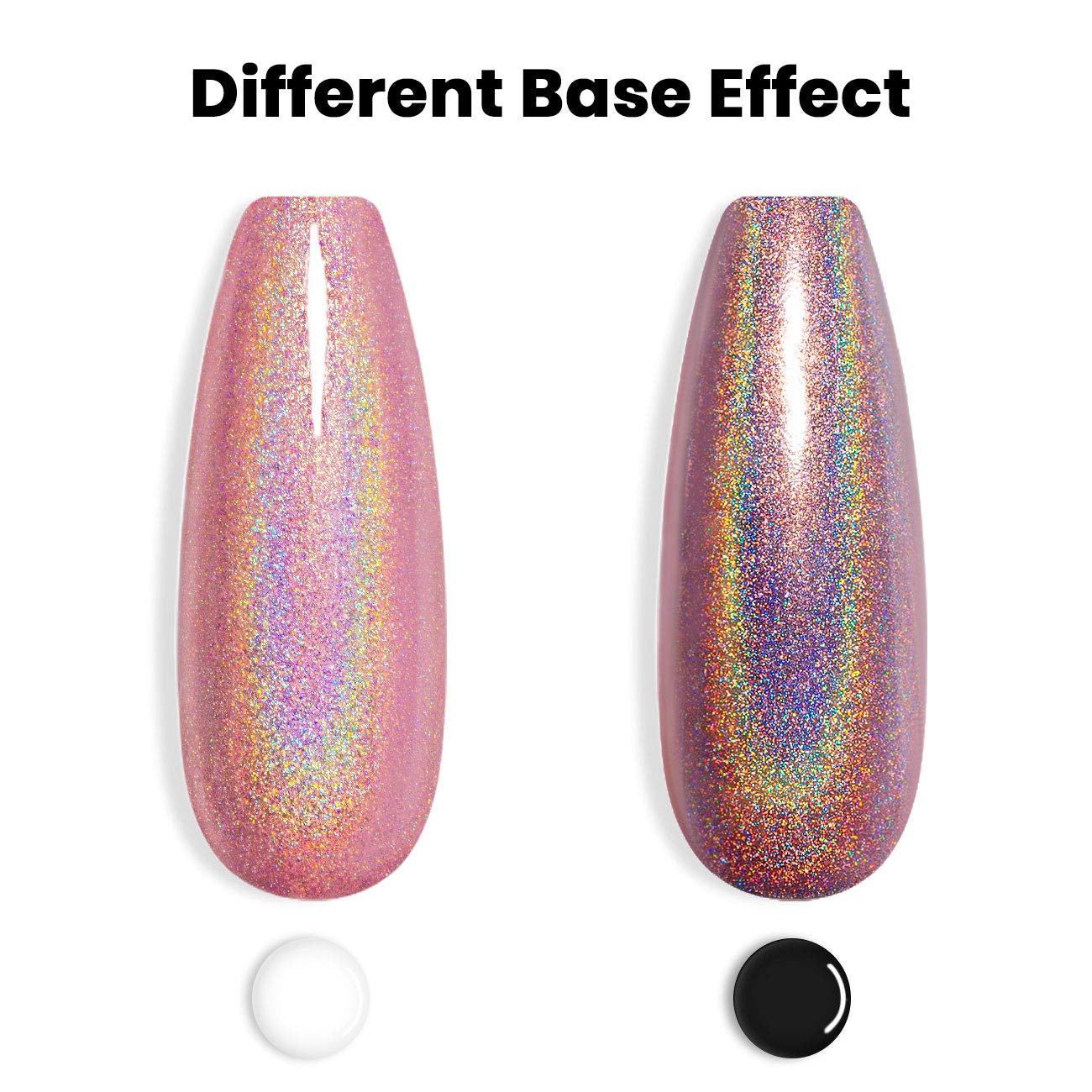 Holographic Nail Polish Rose Gold Gel Nail Polish with Mermaid Unicorn Effect Glitter Gel Nail Polish RAR73 Suitable for Spring Summer
