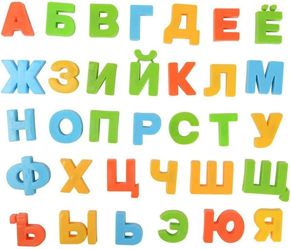Russian Magnetic Alphabet Letters - Play on Fridge Magnets, White Board,Table - Educational Learning Toy for Kids,33 Letters