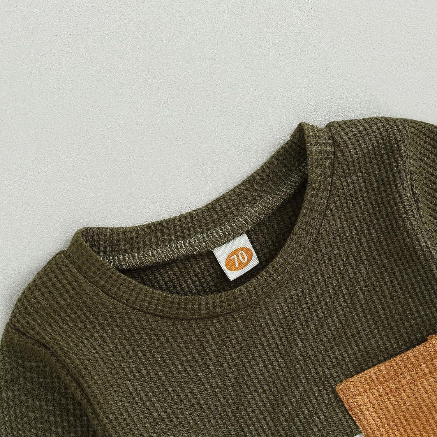 Baby Boy Clothes Fall Winter Waffle Knit Contrast Color Sweatshirt Tops Casual Pants Set Toddler 2Pcs Outfit