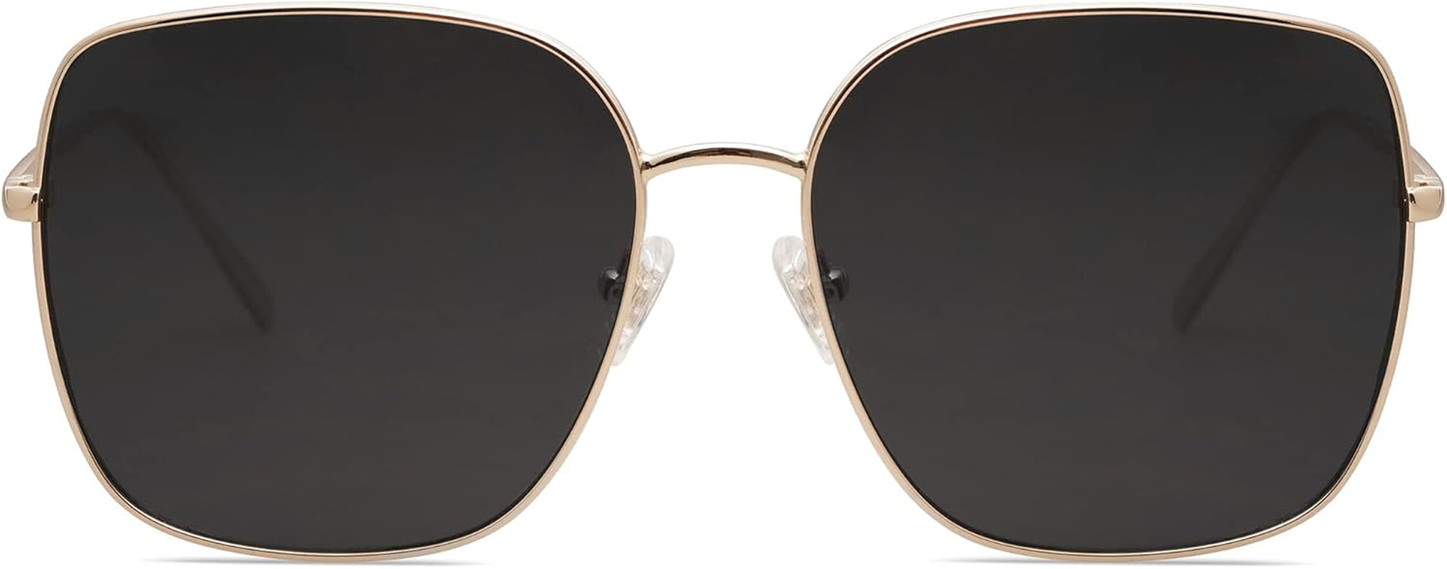 Trendy Oversized Square Metal Frame Sunglasses for Women Men Retro Big Flat Lens UV Protection Sunglasses SJ1146