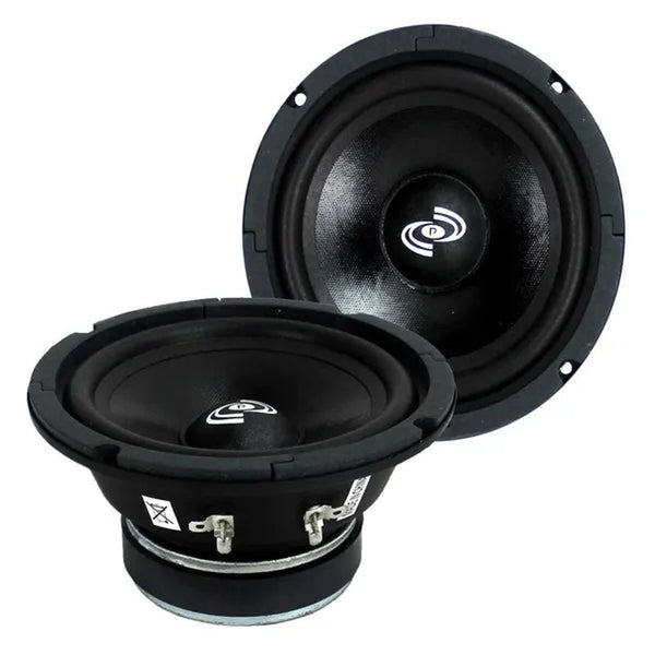 2) Pyle PDMR6 6.5" 600W Car Mid Bass Midrange Woofer Audio Speakers 8 Ohm Black