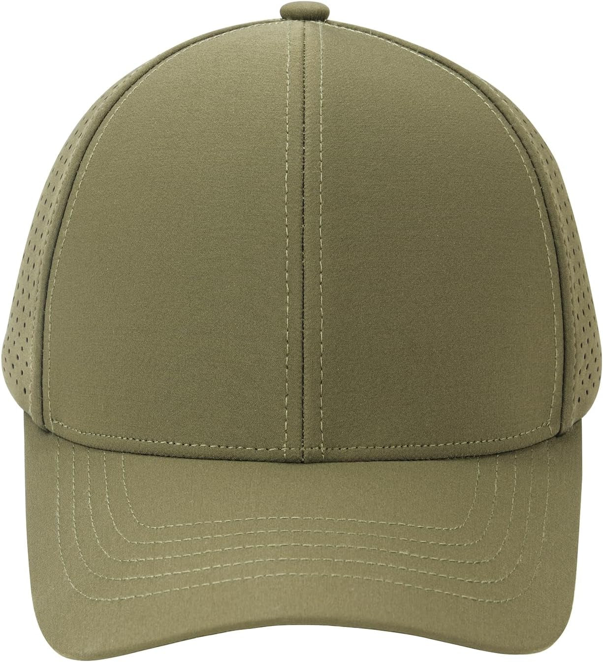 Men Quick Dry Baseball Cap Laser Cut Mesh Ball Curved Brim Snapback Hat