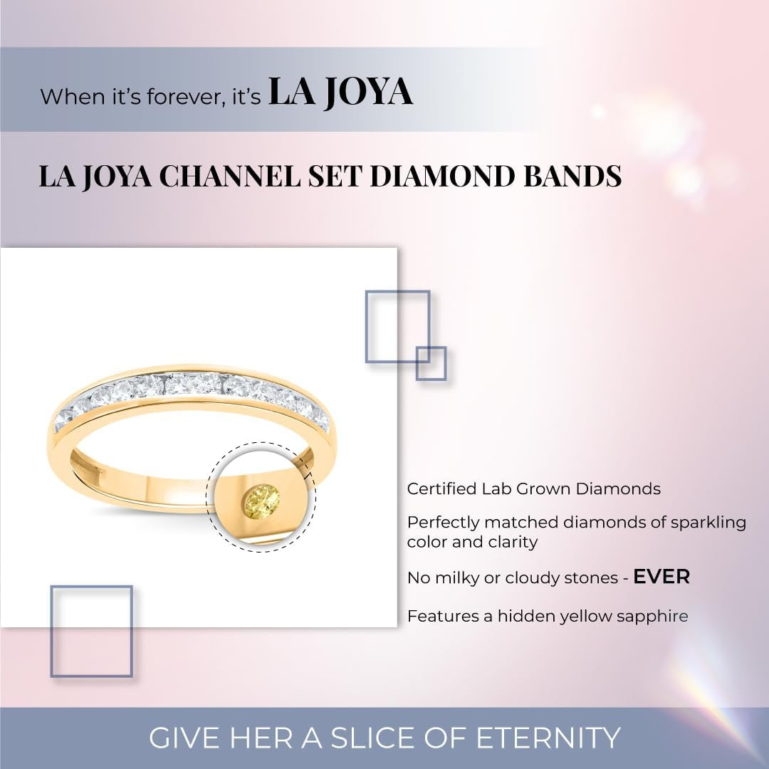10K Yellow, White and Rose Gold Certified 1/6-1/2 Carat Channel Set Diamond Anniversary Bands and Wedding Bands for Her