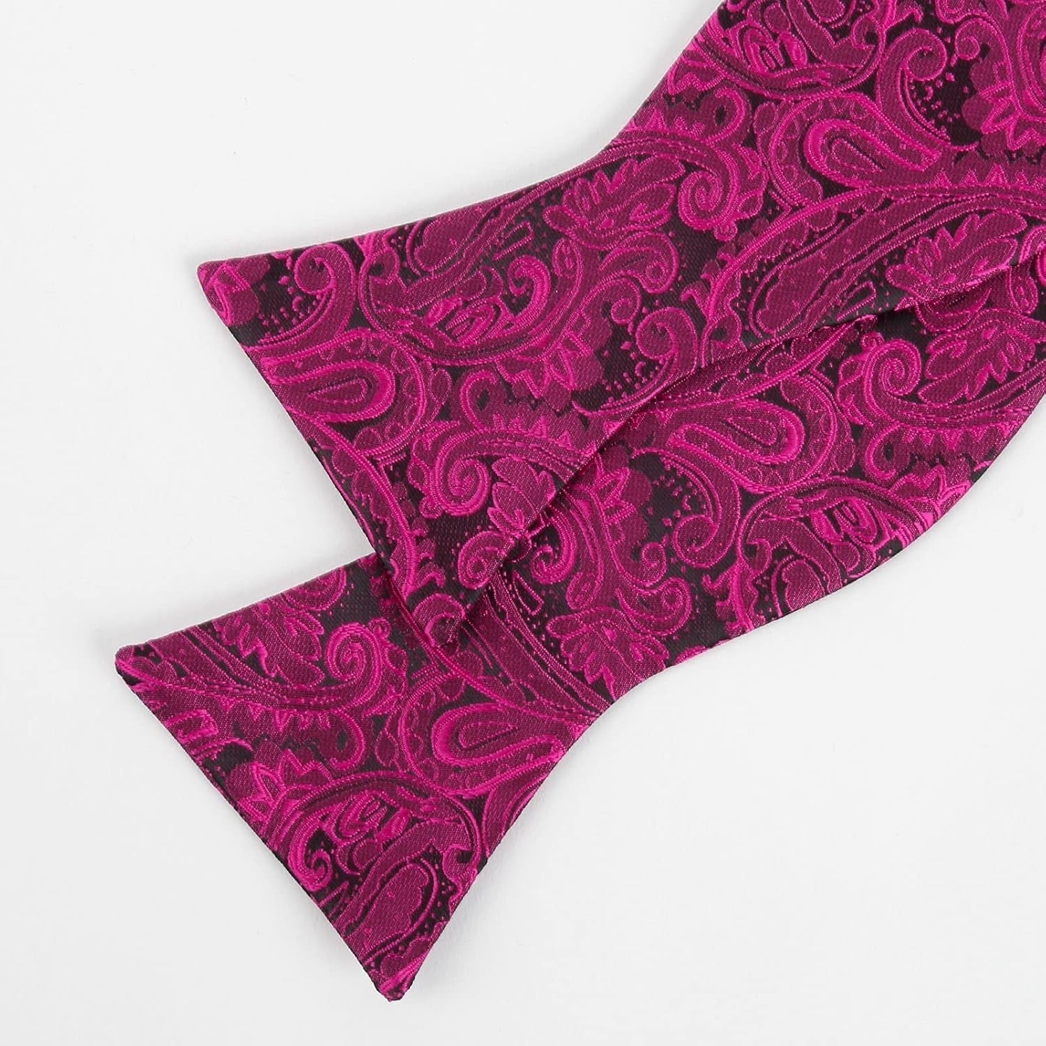 Mens Paisley Jacquard Self-Tie Bow Tie Pocket Square Set